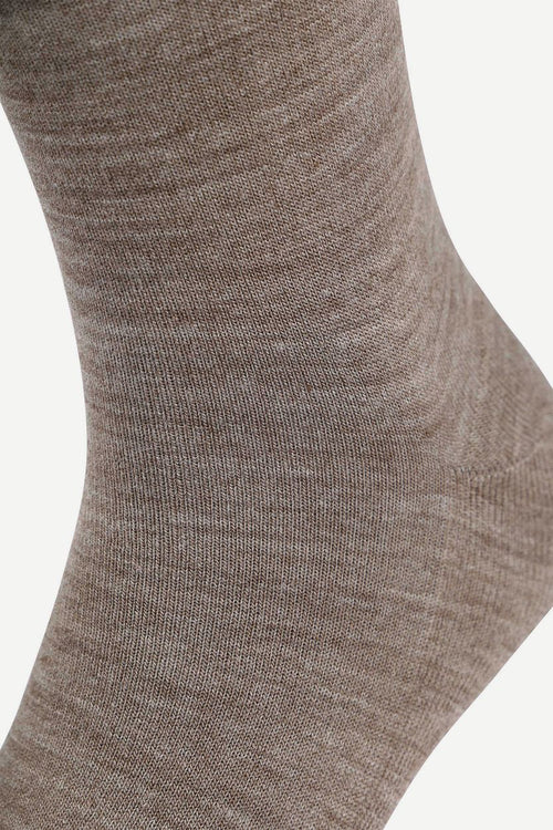 Merino sokken taupe (2-pack)