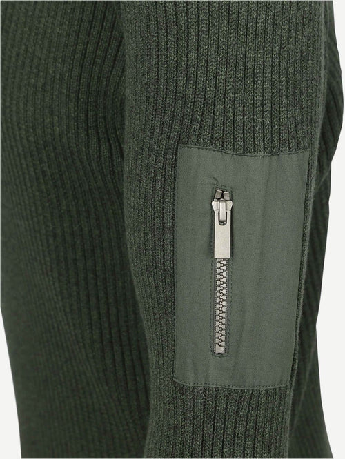 Suitable mou trui donkergroen | Slim-fit