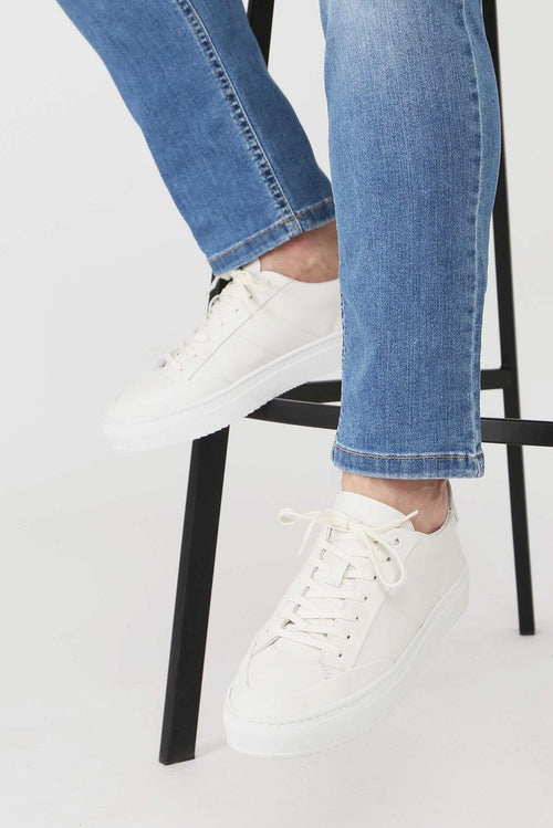 Nubuck skave sneaker wit