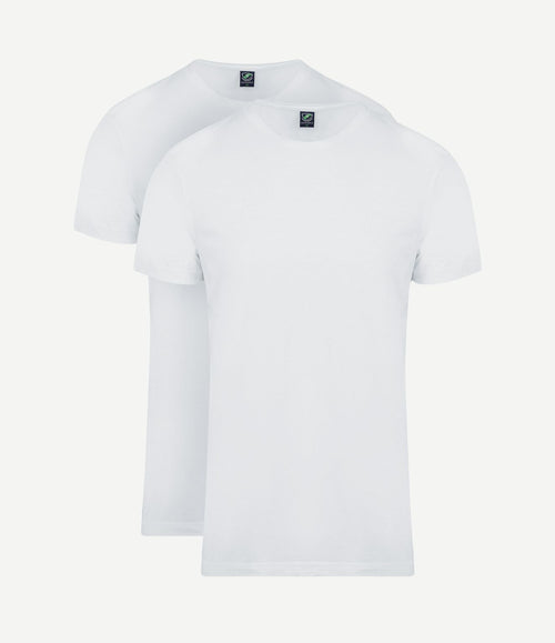 Obambo t-shirt ronde hals wit (2-pack)