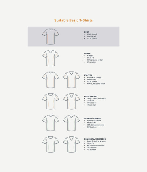 Suitable obra t-shirt hoge rond hals wit (6-pack) | Regular-fit