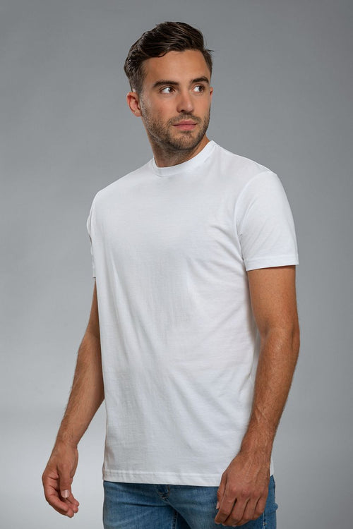 Suitable obra t-shirt hoge rond hals wit (6-pack) | Regular-fit