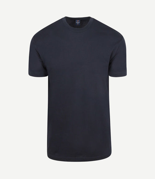 Obra t-shirt hoge ronde hals donkerblauw (2-pack)