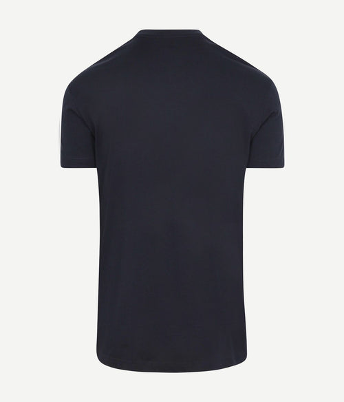 Obra t-shirt hoge ronde hals donkerblauw (2-pack)