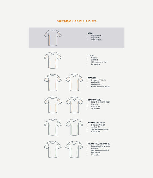 Suitable obra t-shirt hoge ronde hals wit (2-pack) | Regular-fit