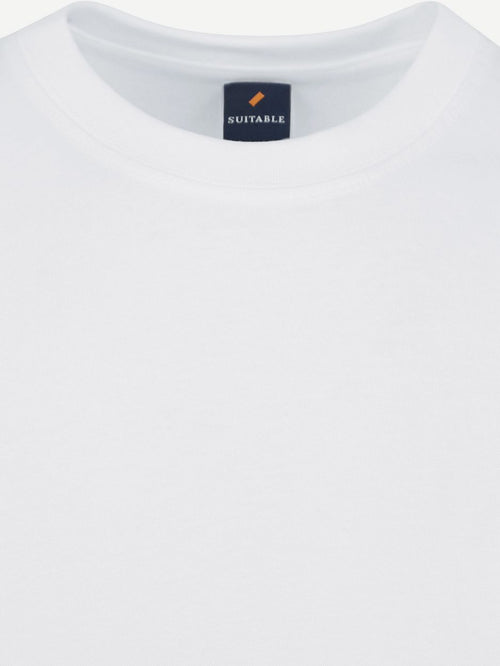 Obra t-shirt hoge ronde hals wit (6-pack)