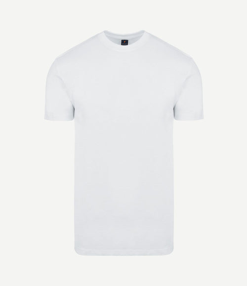 Obra t-shirt hoge ronde hals wit (6-pack)
