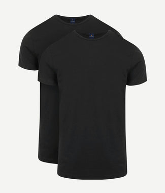 Ota t-shirt o-hals zwart (2-pack)
