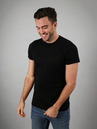 Ota t-shirt o-hals zwart (2-pack)