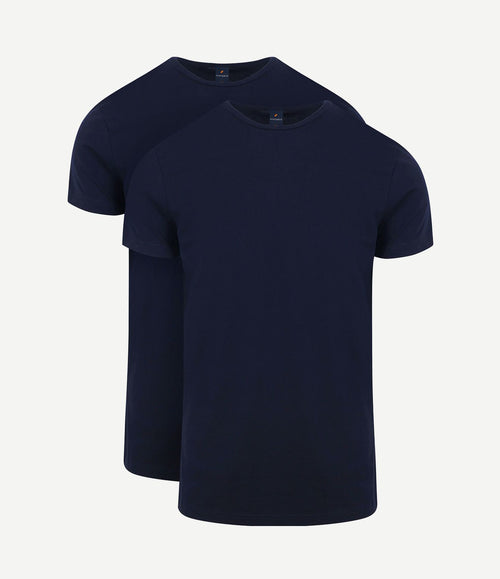 Ota t-shirt ronde hals donkerblauw (2-pack)