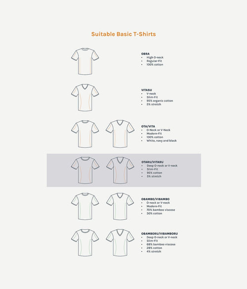 Suitable Otaru t-shirt brede ronde hals wit (2-pack) | Slim-fit