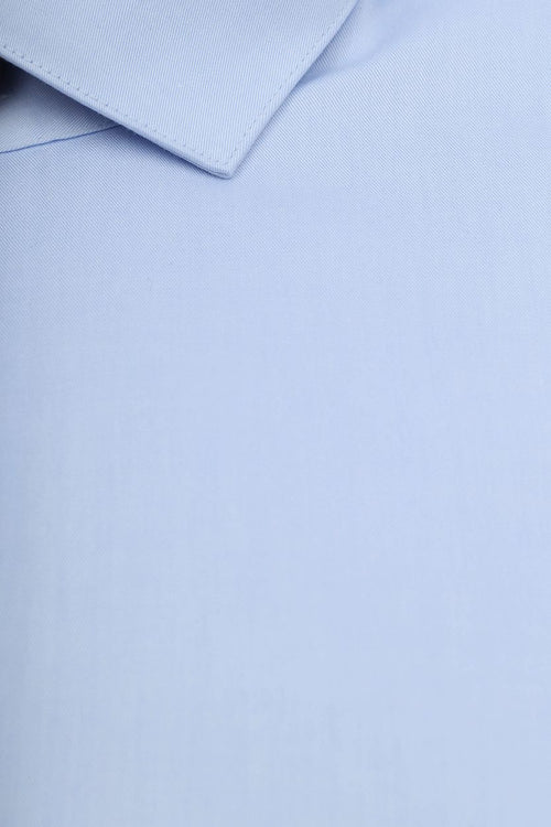 Overhemd dubbelmanchet blauw
