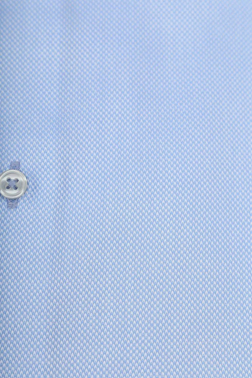 Non iron overhemd blauw