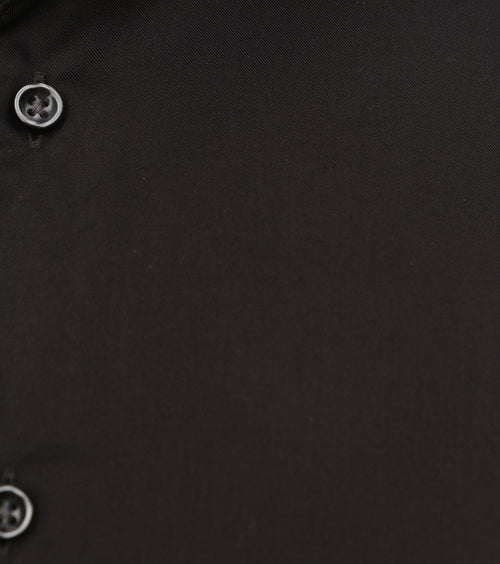 Twill overhemd zwart