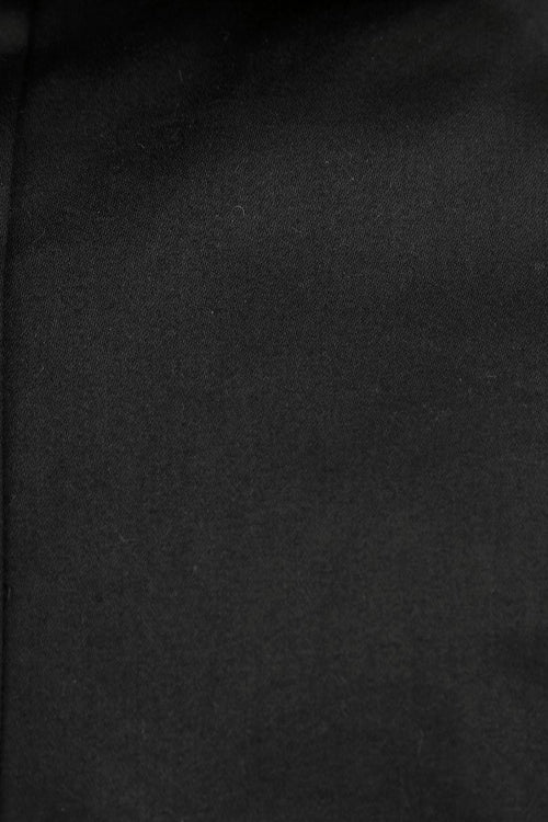 Satin overhemd zwart