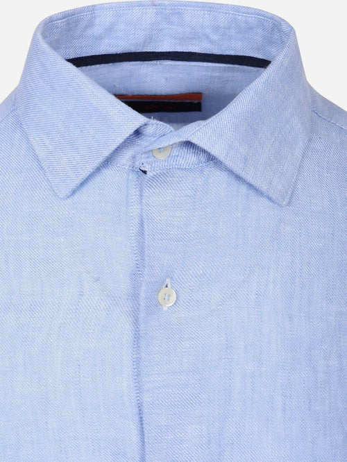 Overhemd linnen mid blue