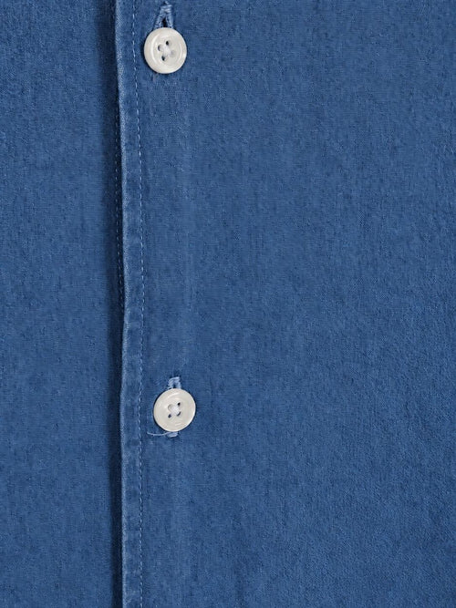 Overhemd denim blauw
