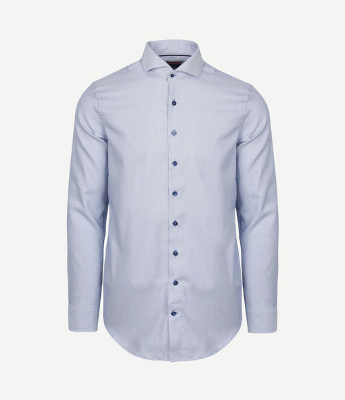 Overhemd jacquard luxe blauw
