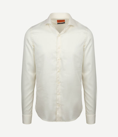 Overhemd extra lange mouwen twill ecru