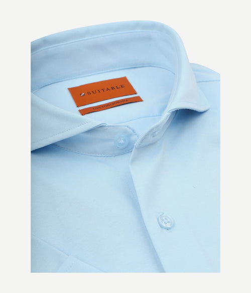 Shortsleeve sorona overhemd erik lichtblauw