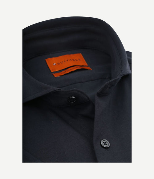Shortsleeve sorona overhemd erik donkerblauw
