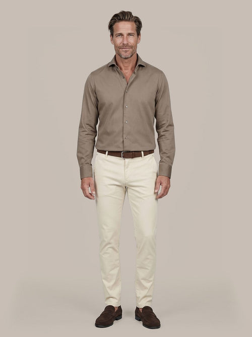 Sorona overhemd dark taupe