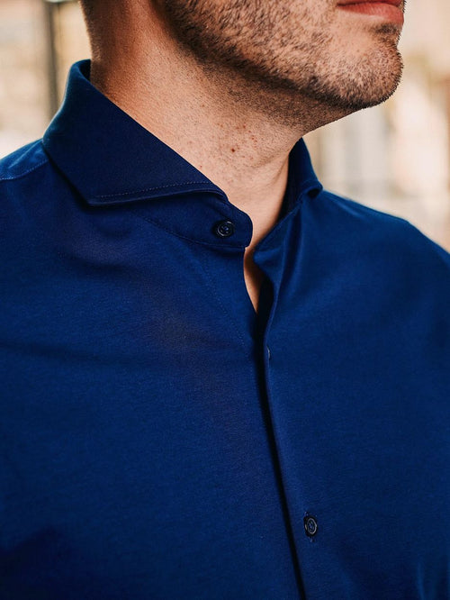 Sorona overhemd dark donkerblauw