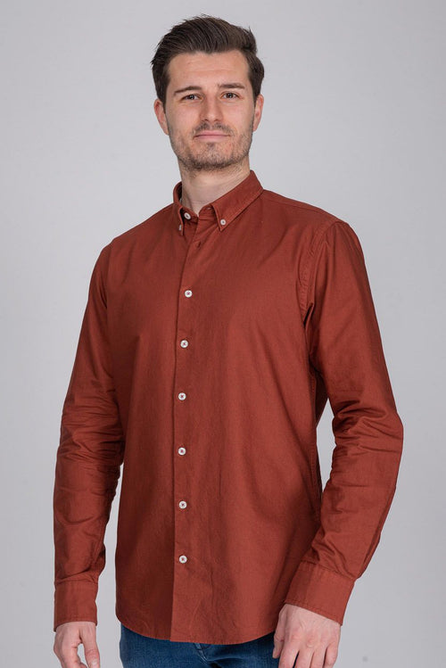 Suitable overhemd bd Oxford rood