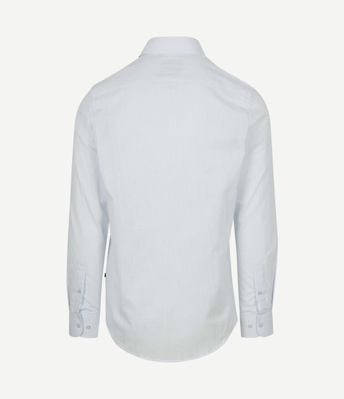 Overhemd cotton slub lichtblauw
