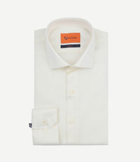 Overhemd extra lange mouwen twill ecru