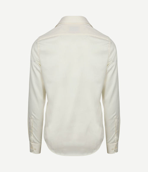 Overhemd extra lange mouwen twill ecru