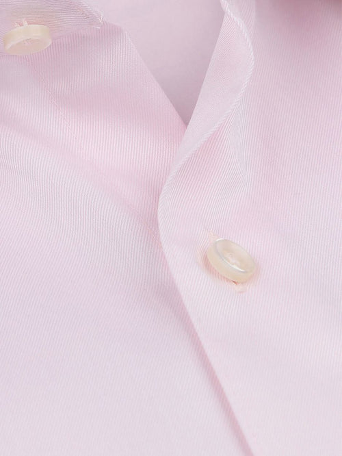 Suitable overhemd extra lange mouwen twill roze | Slim-fit