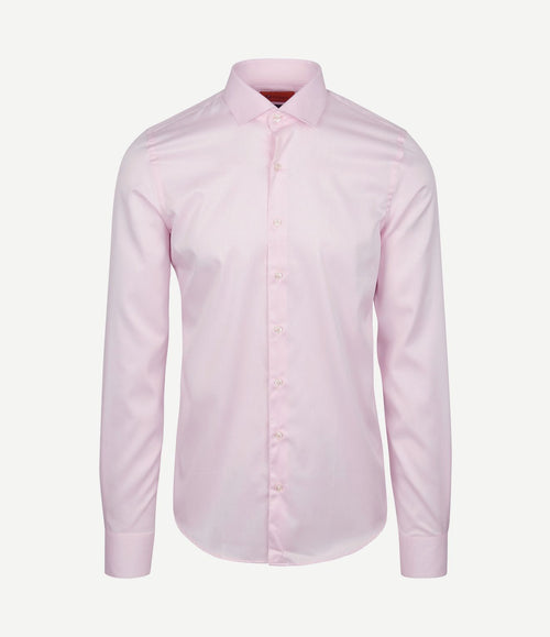 Overhemd extra lange mouwen twill roze