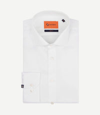Overhemd extra lange mouwen twill wit