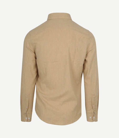 Overhemd flanel beige