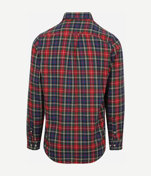Steppin' Out overhemd flanel checks rood | Slim-fit