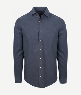 Steppin' Out overhemd flanel donkerblauw | Slim-fit