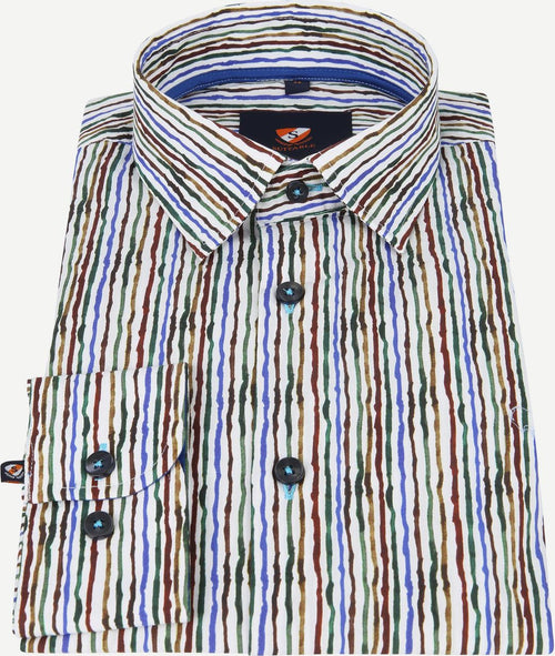 Suitable overhemd inked stripes multicolour