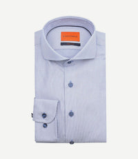Overhemd jacquard luxe blauw