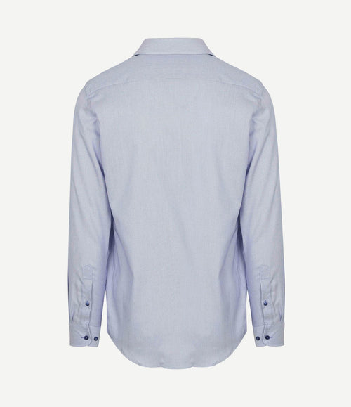 Overhemd jacquard luxe blauw