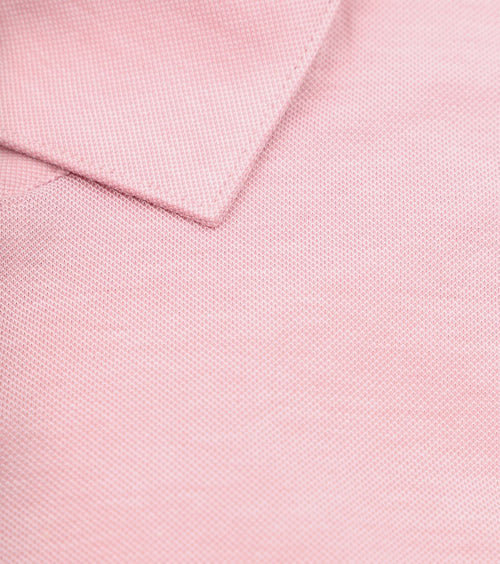 Overhemd knitted pique roze