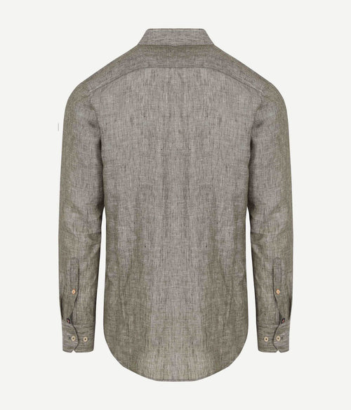 Suitable overhemd linnen groen | Slim-fit