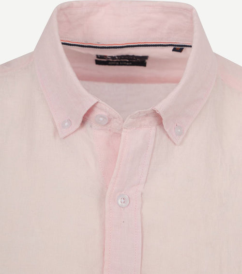Suitable overhemd linnen lichtroze | Regular-fit