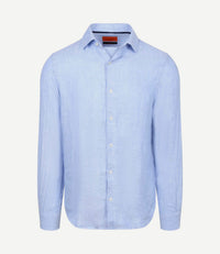 Overhemd linnen mid blue