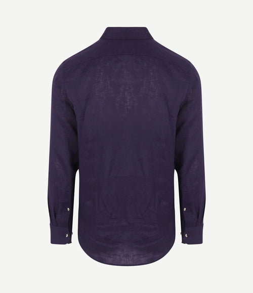 Overhemd linnen donkerblauw