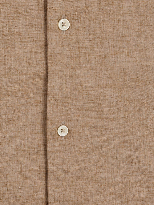 Overhemd melange camel