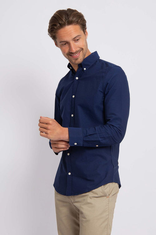Suitable overhemd Oxford royal blauw | Slim-fit