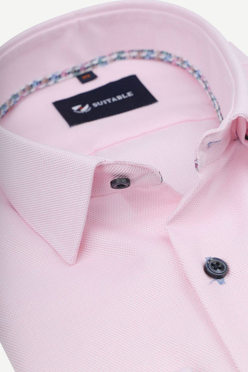 Suitable overhemd Oxford roze | Slim-fit