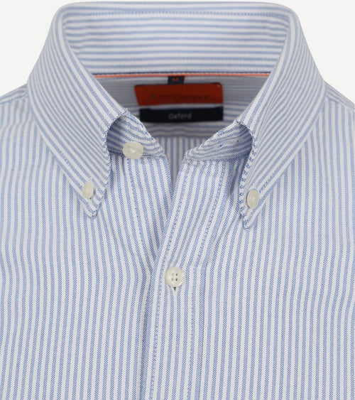 Suitable overhemd Oxford strepen lichtblauw | Slim-fit