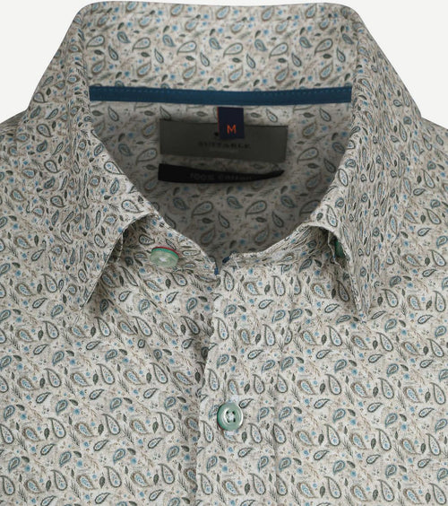 Suitable overhemd paisley groen | Slim-fit